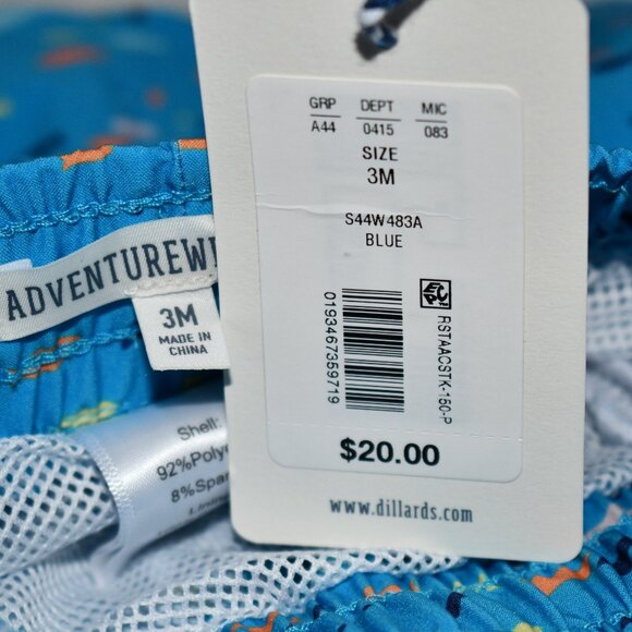 Adventurewear 360 Whale Print Swim Trunks Size:3Mos #S44W480A NWT - Picture 3 of 3